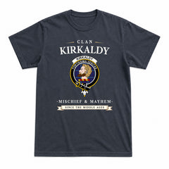 Kirkaldy Tartan Crest Mischief and Mayhem T-shirt