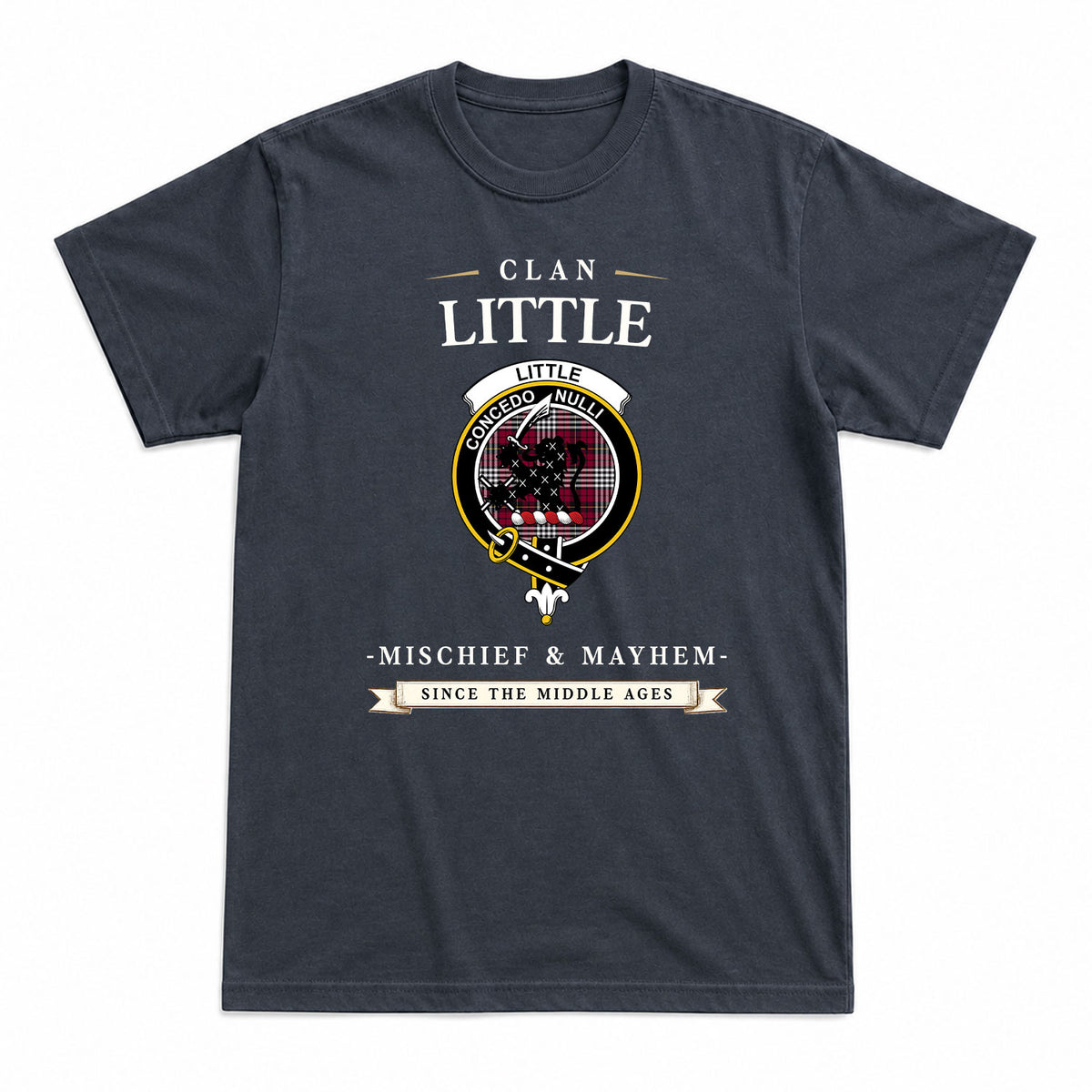 Little Tartan Crest Mischief and Mayhem T-shirt