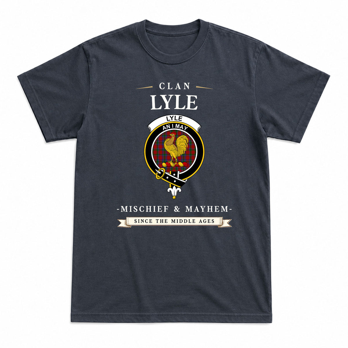 Lyle Tartan Crest Mischief and Mayhem T-shirt