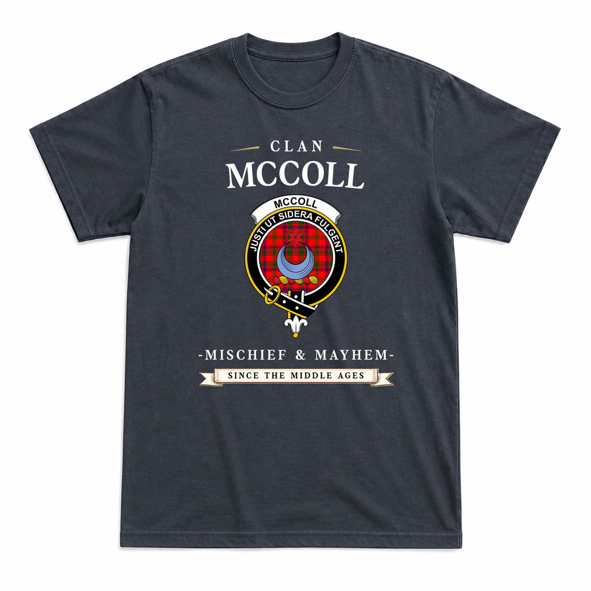 McColl Tartan Crest Mischief and Mayhem T-shirt