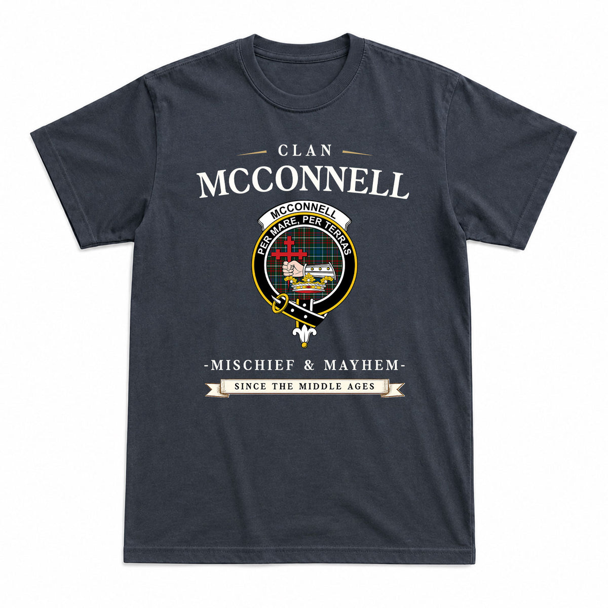 McConnell Tartan Crest Mischief and Mayhem T-shirt