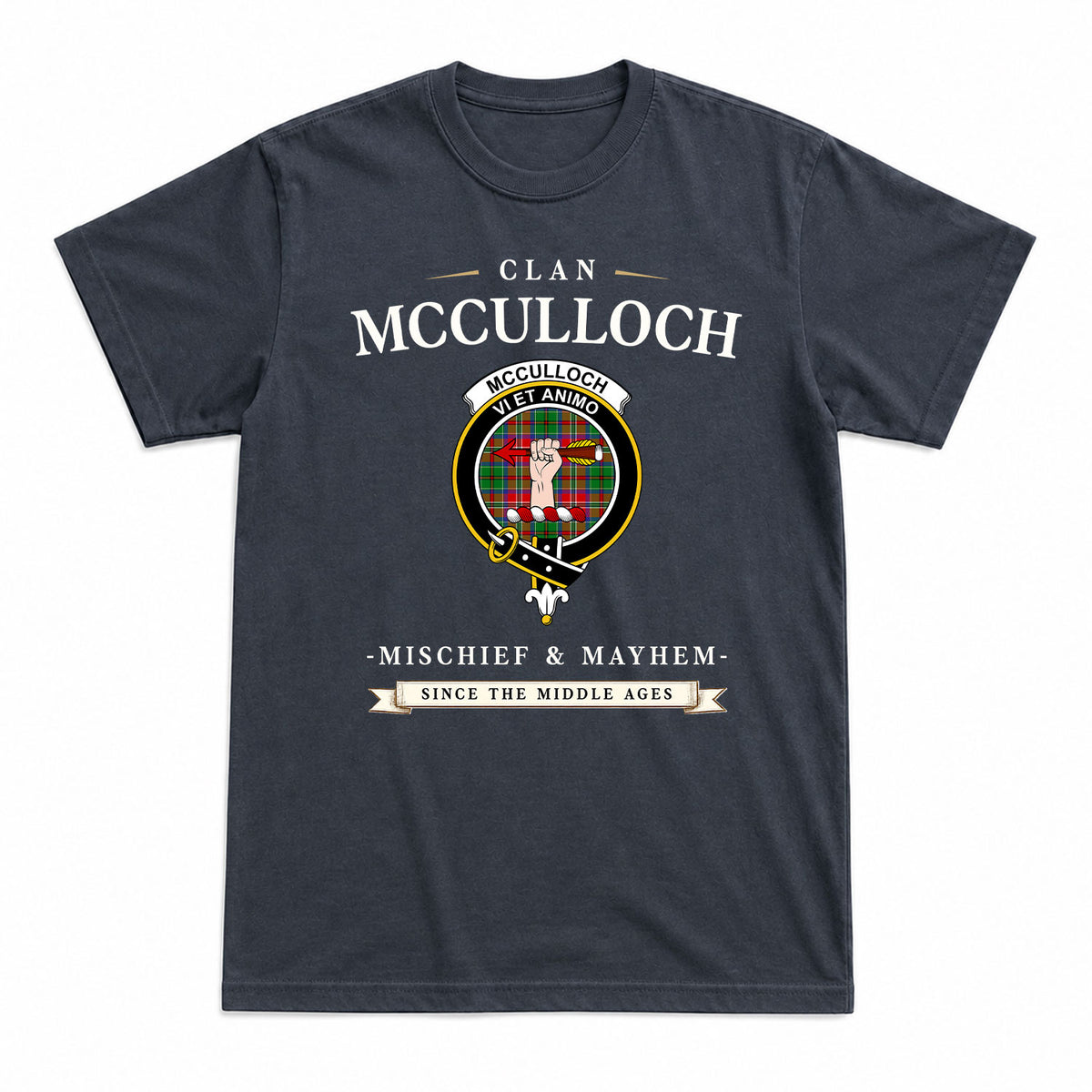 McCulloch Tartan Crest Mischief and Mayhem T-shirt