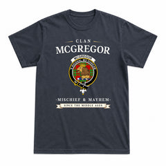 McGregor Modern Tartan Crest Mischief and Mayhem T-shirt