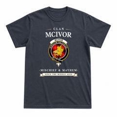 McIvor Tartan Crest Mischief and Mayhem T-shirt
