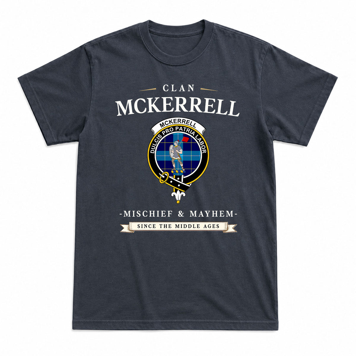 McKerrell Tartan Crest Mischief and Mayhem T-shirt