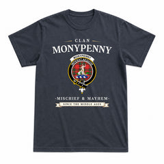 Monypenny Tartan Crest Mischief and Mayhem T-shirt