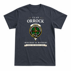 Orrock Tartan Crest Mischief and Mayhem T-shirt