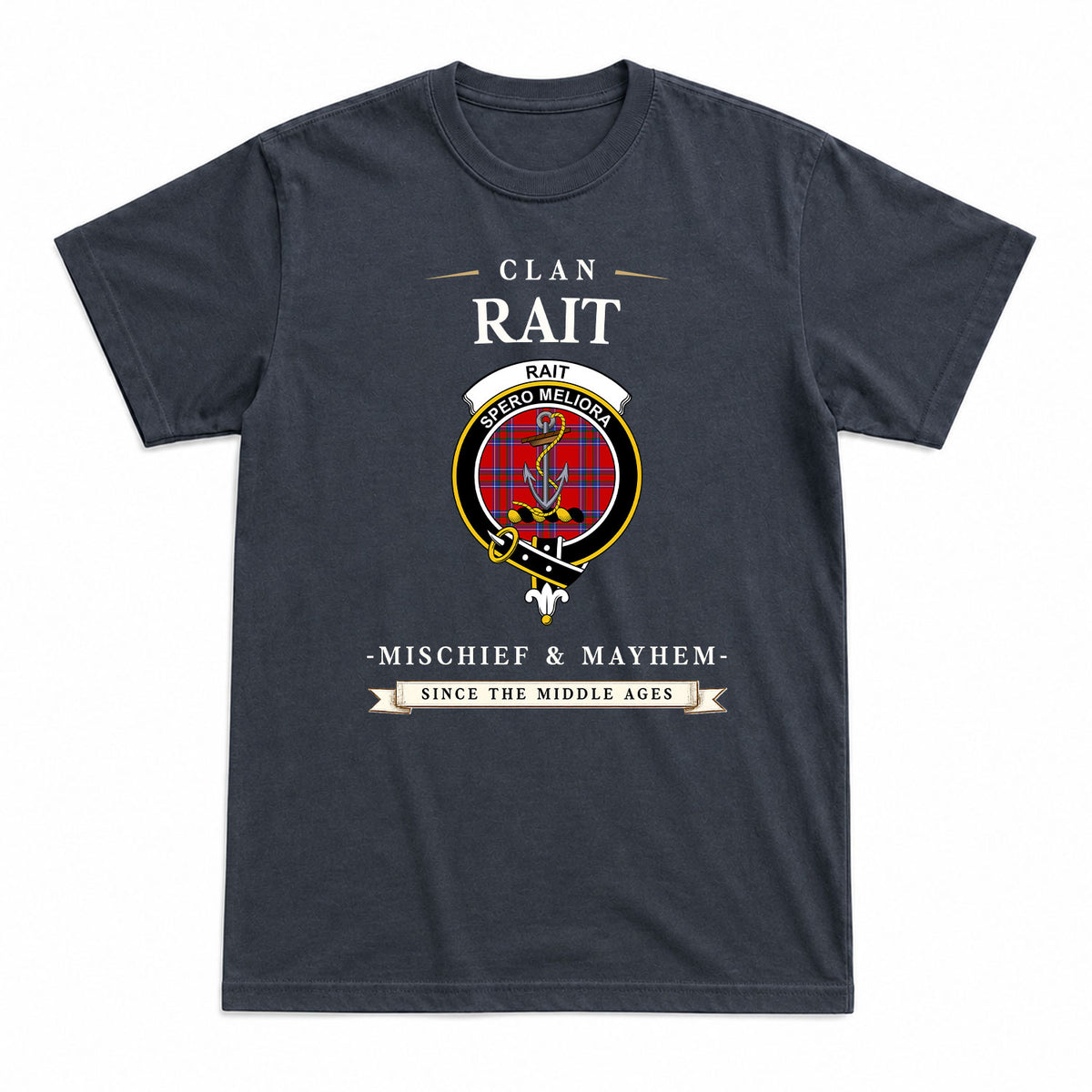 Rait Tartan Crest Mischief and Mayhem T-shirt