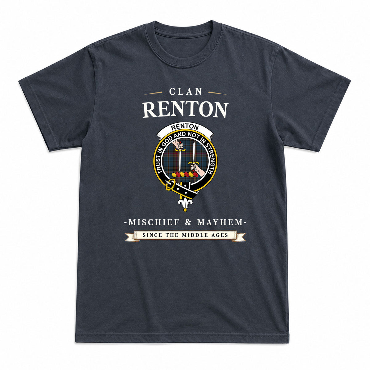 Renton Tartan Crest Mischief and Mayhem T-shirt