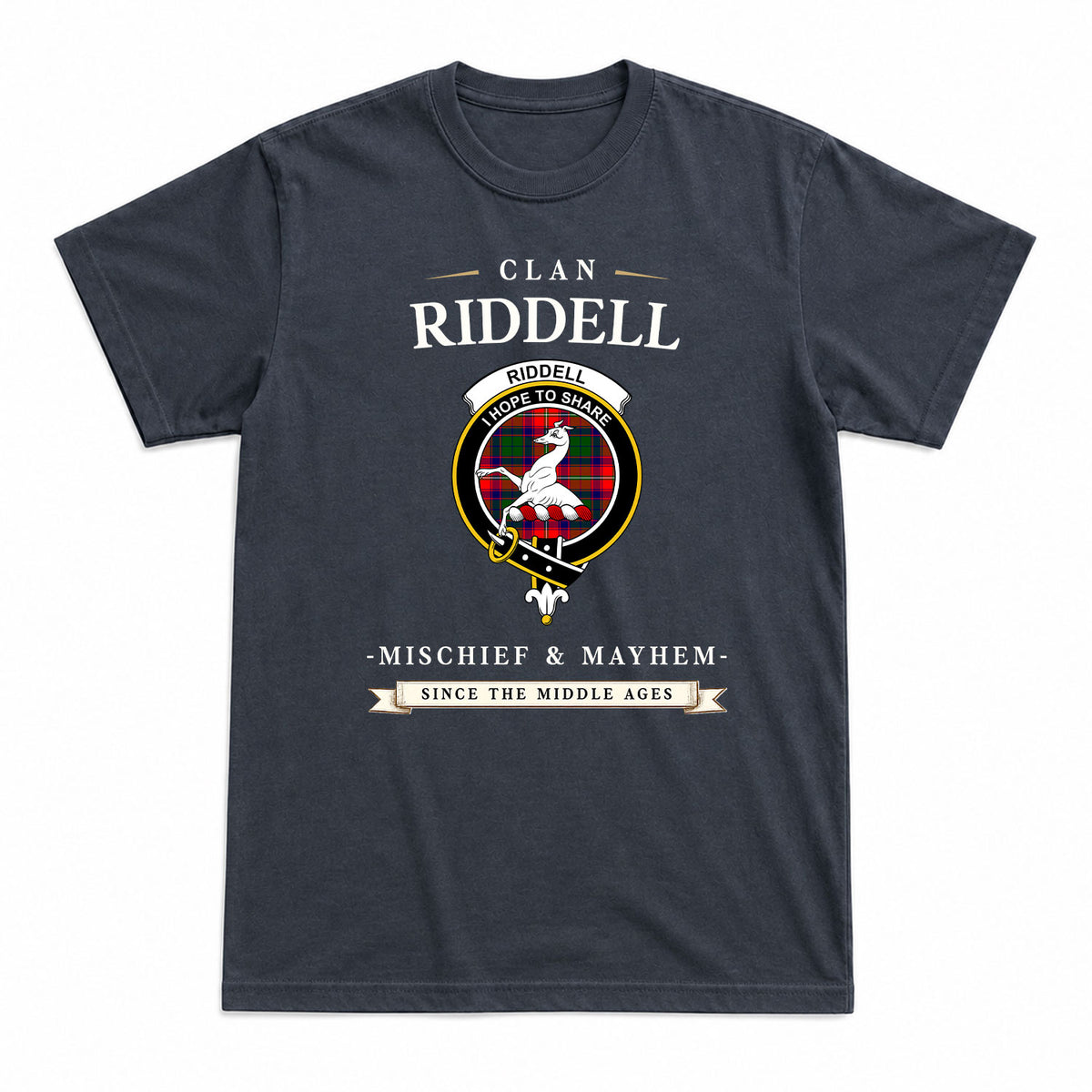 Riddell Tartan Crest Mischief and Mayhem T-shirt