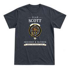 Scott Brown Ancient Tartan Crest Mischief and Mayhem T-shirt