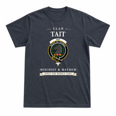 Tait Tartan Crest Mischief and Mayhem T-shirt