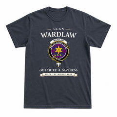 Wardlaw Modern Tartan Crest Mischief and Mayhem T-shirt