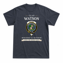 Watson Ancient Tartan Crest Mischief and Mayhem T-shirt
