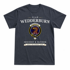 Wedderburn Tartan Crest Mischief and Mayhem T-shirt