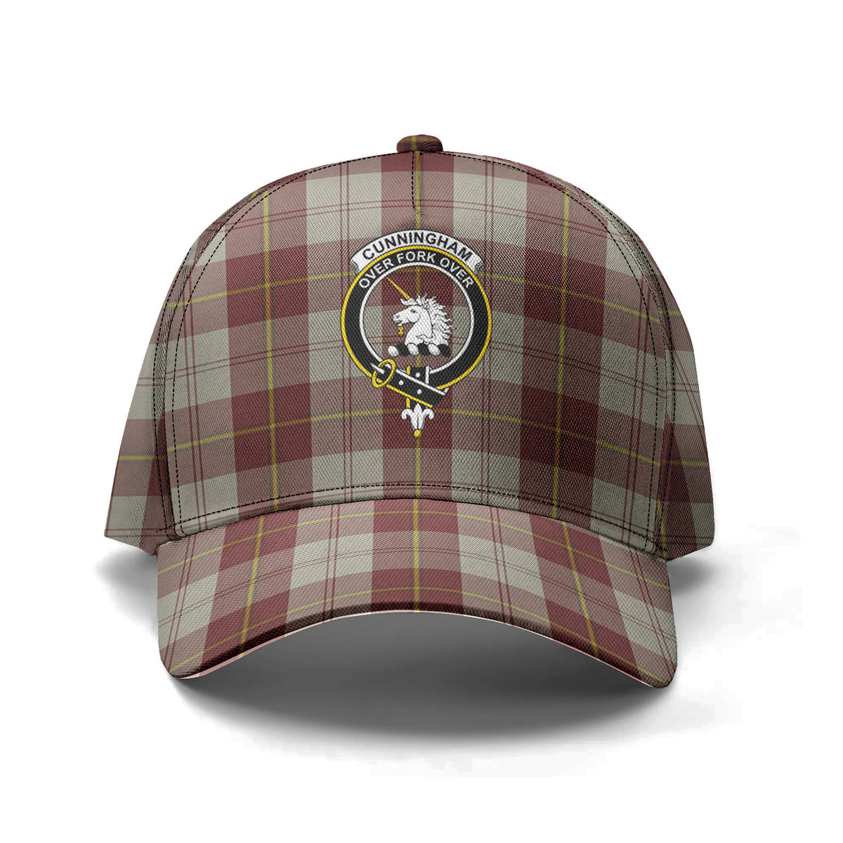 Cunningham Burgundy Dancers Tartan Crest Classic Cap