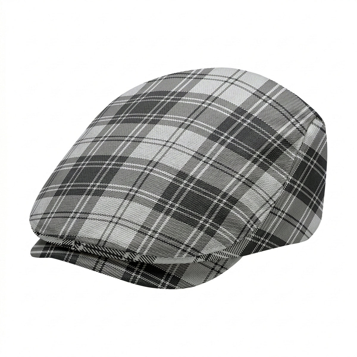 Douglas Grey Modern Tartan Flat Caps