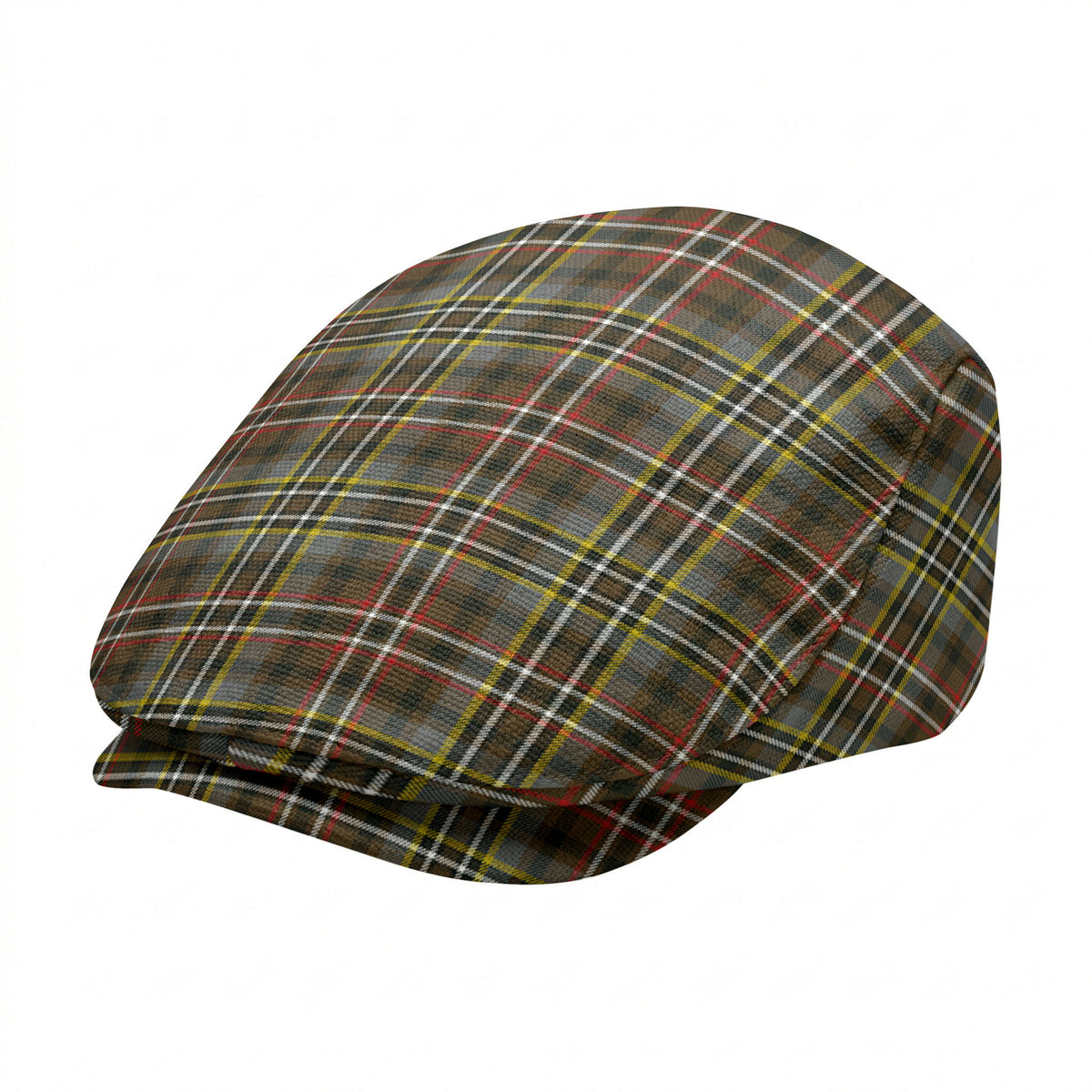 Scott Green Weathered Tartan Flat Caps