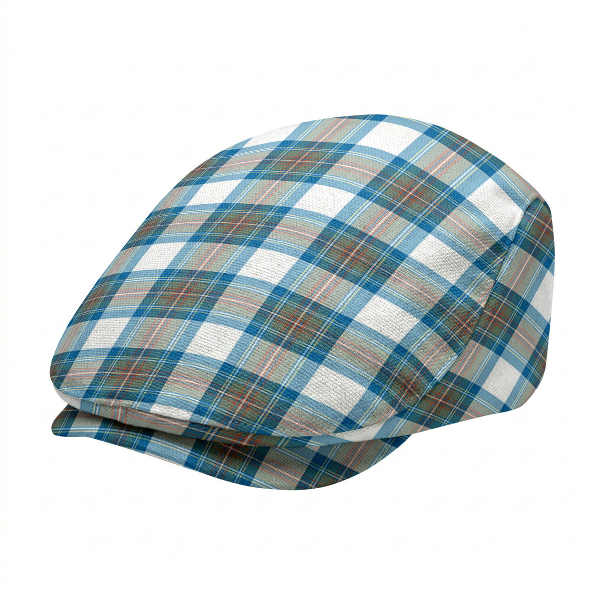 Stewart Muted Blue Tartan Flat Caps