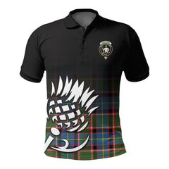 Aikenhead Tartan Crest Polo Shirt - Thistle Black Style