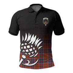 Cameron of Lochiel Ancient Tartan Crest Polo Shirt - Thistle Black Style