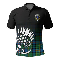 Forsyth Ancient Tartan Crest Polo Shirt - Thistle Black Style