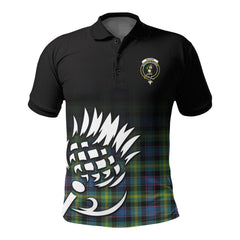 Watson Ancient Tartan Crest Polo Shirt - Thistle Black Style