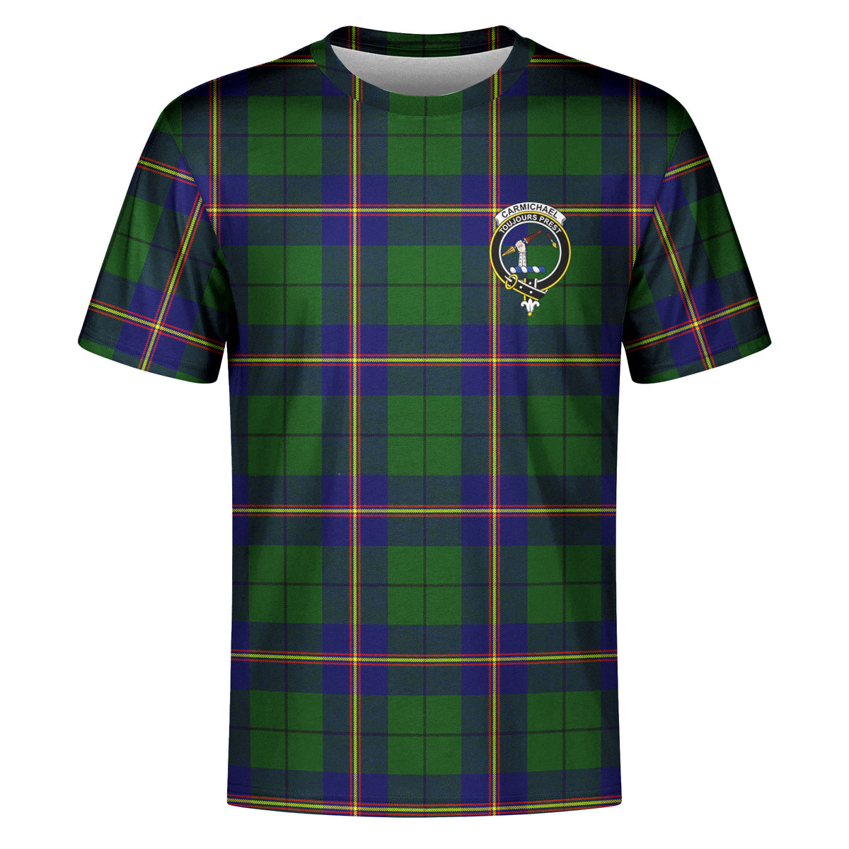 Carmichael Modern Tartan Crest T-shirt