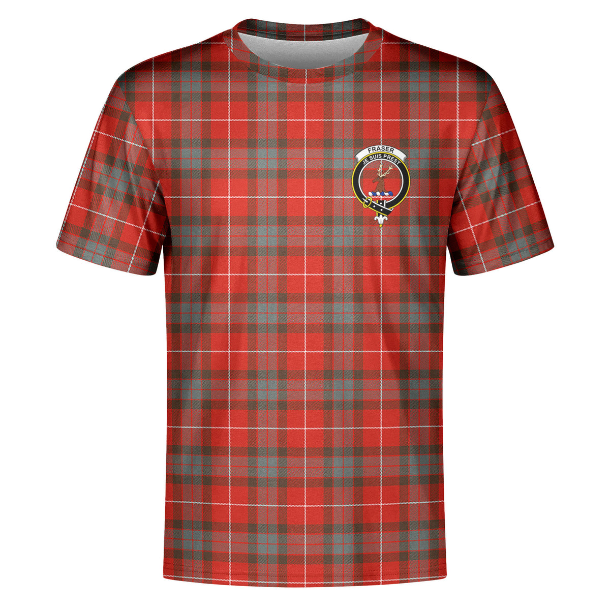 Fraser (of Lovat) Weathered Tartan Crest T-shirt