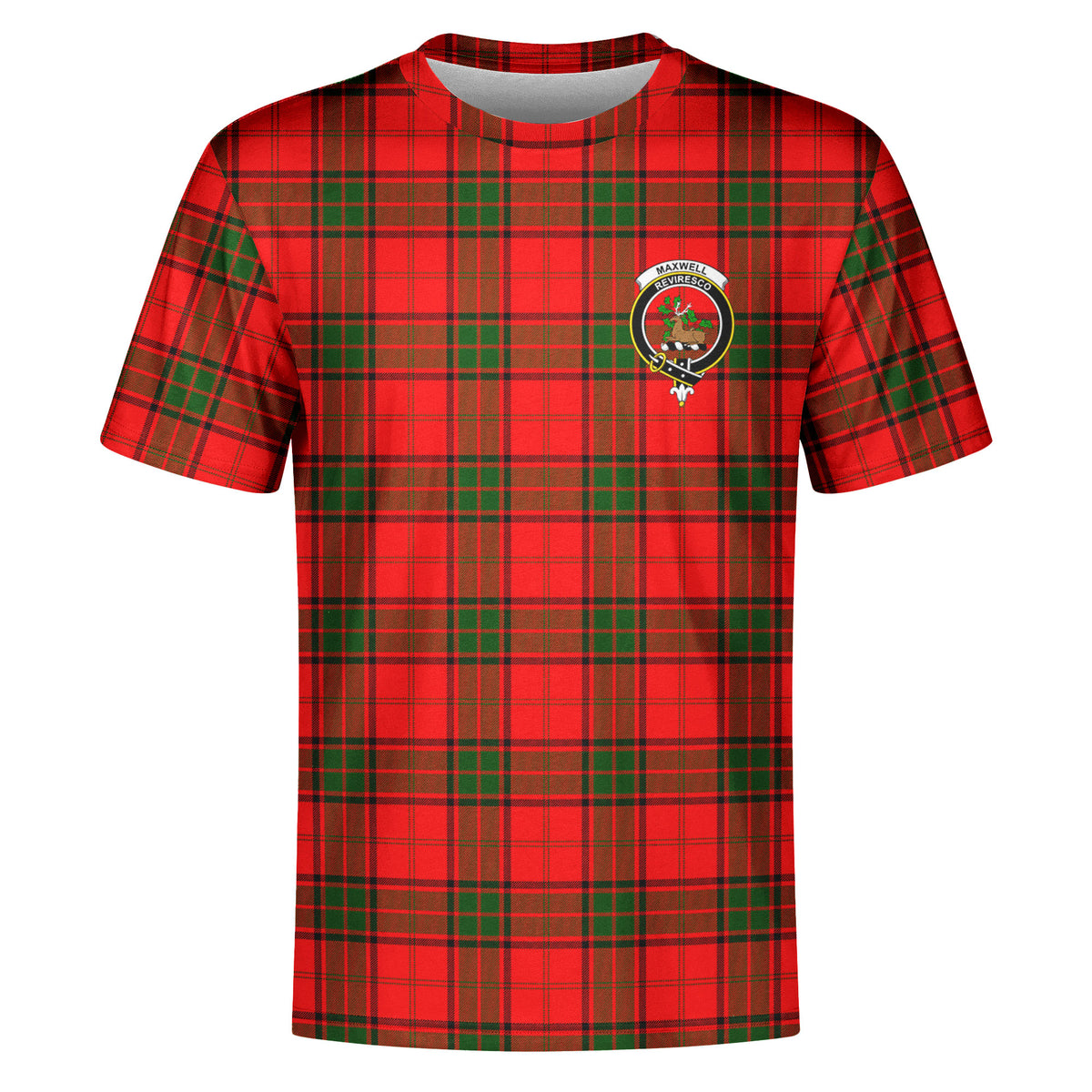 Maxwell Modern Tartan Crest T-shirt