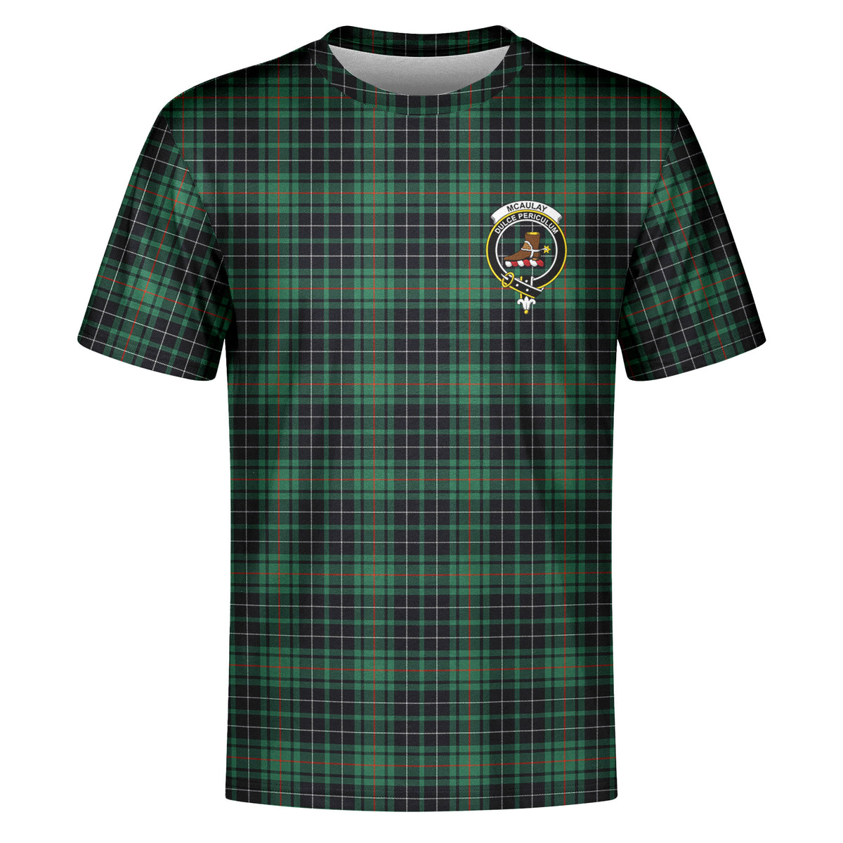 McAulay Hunting Ancient Tartan Crest T-shirt