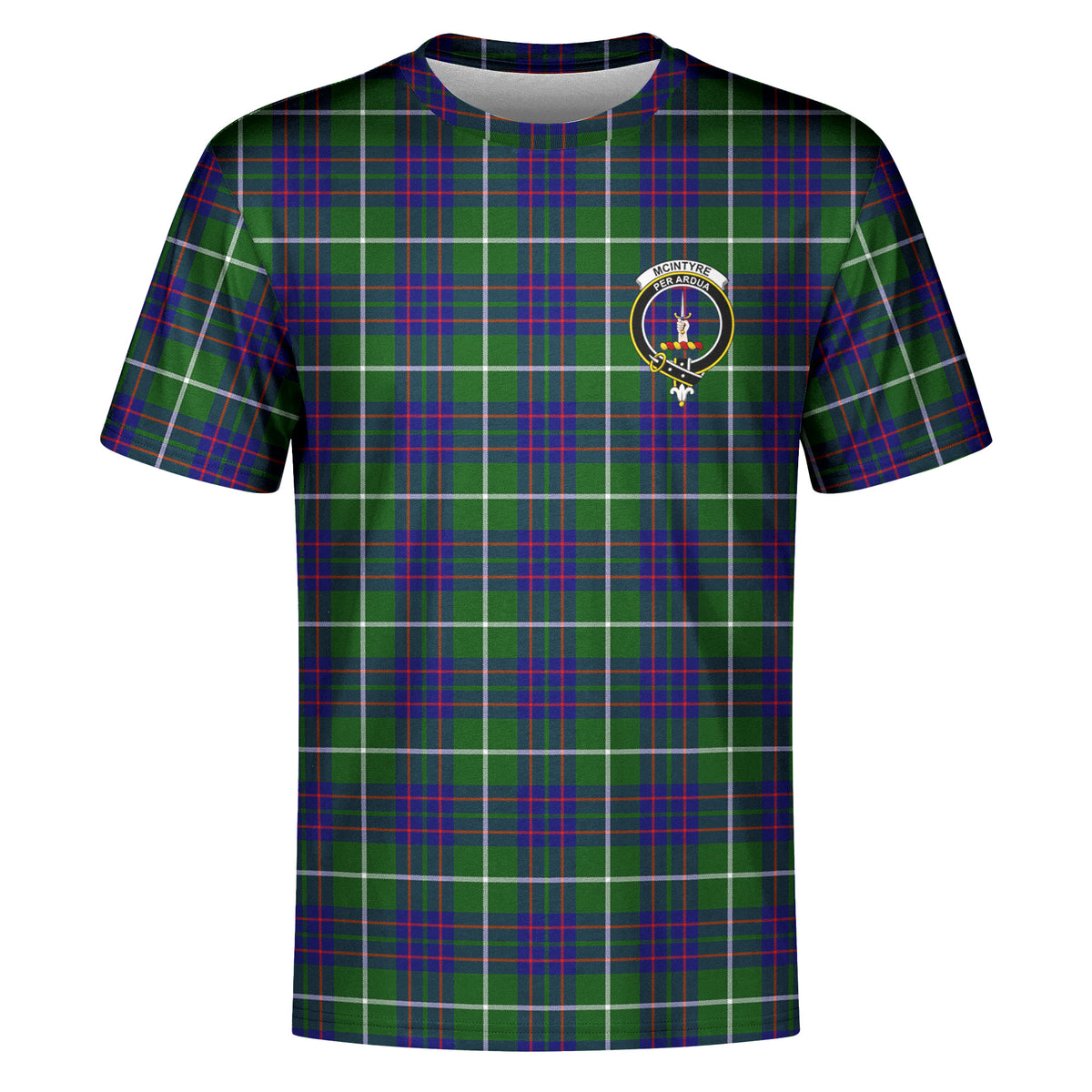 McIntyre Hunting Modern Tartan Crest T-shirt