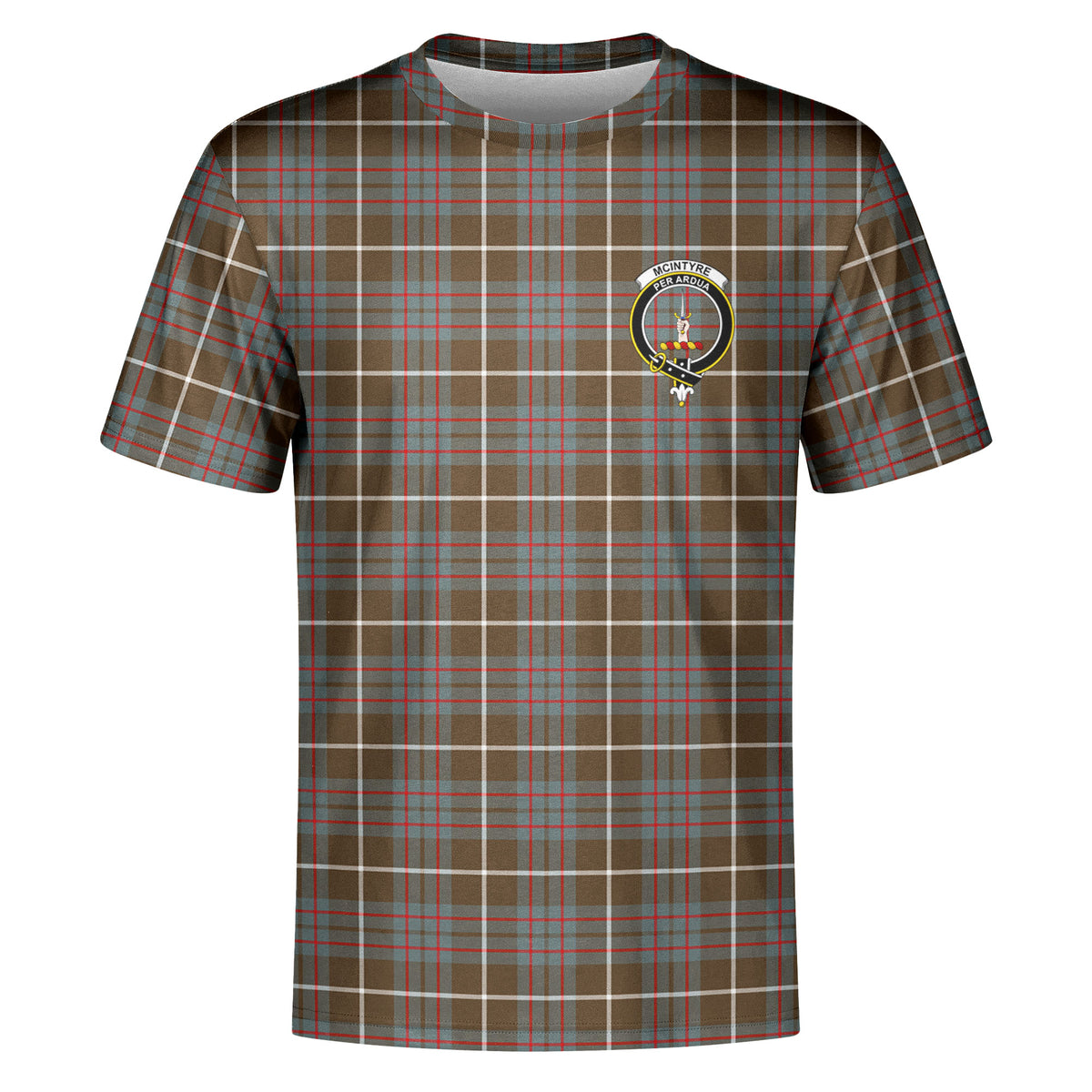 McIntyre Hunting Weathered Tartan Crest T-shirt