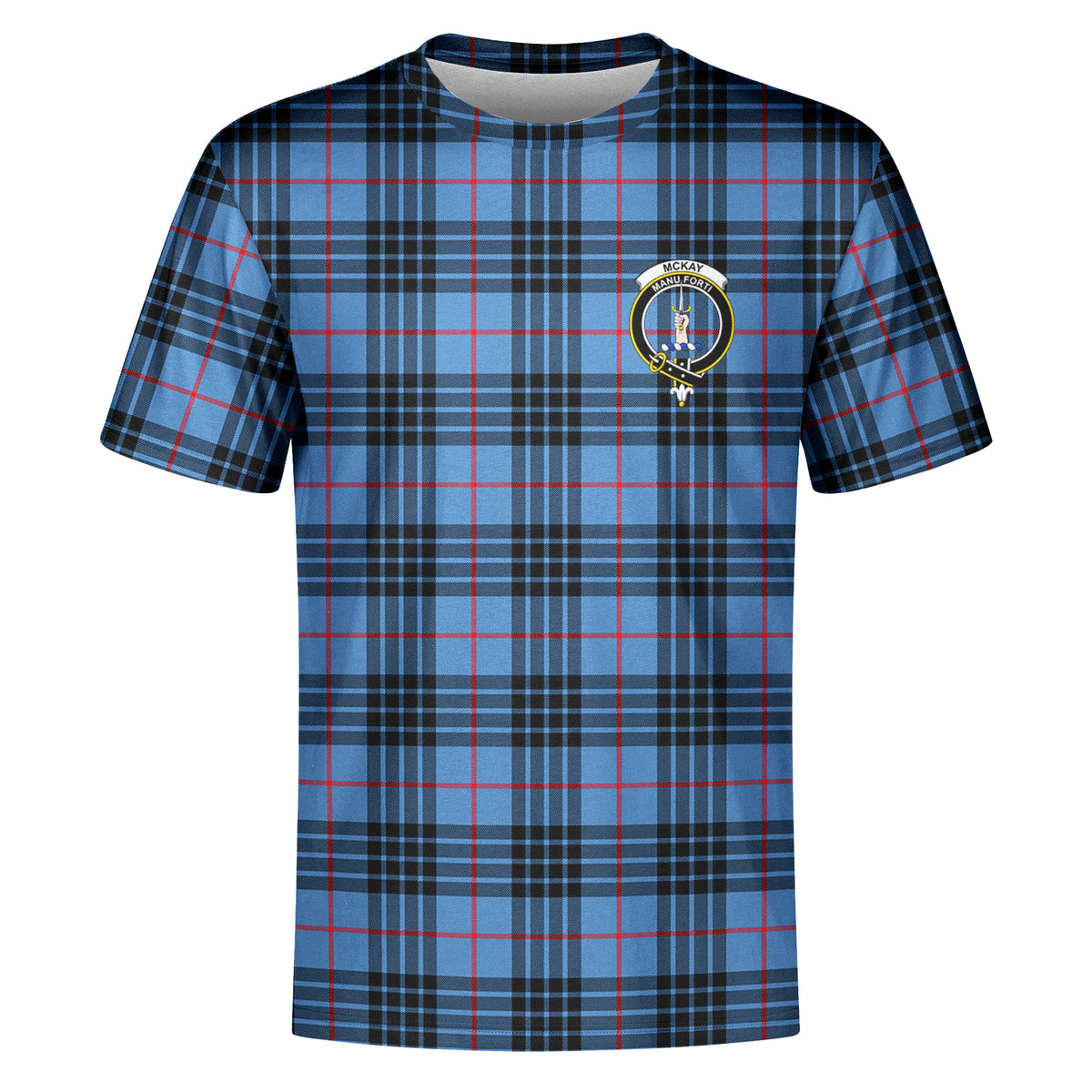 McKay Blue Tartan Crest T-shirt