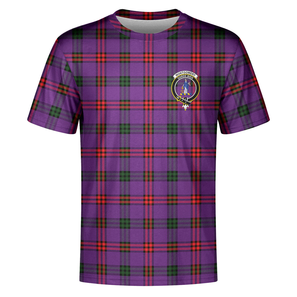 Montgomery Modern Tartan Crest T-shirt