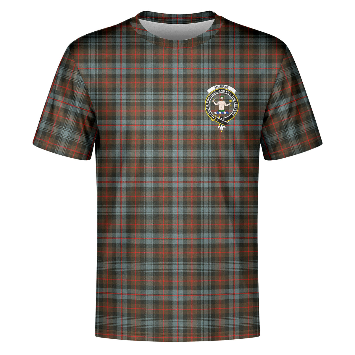 Murray of Atholl Weathered Tartan Crest T-shirt