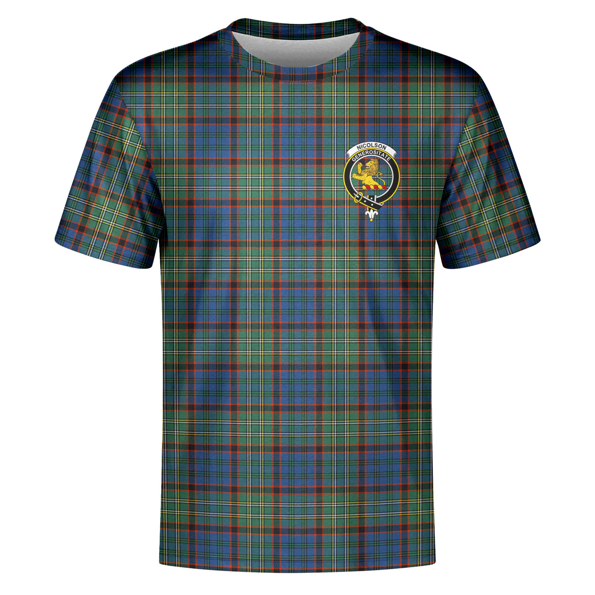 Nicolson Hunting Ancient Tartan Crest T-shirt