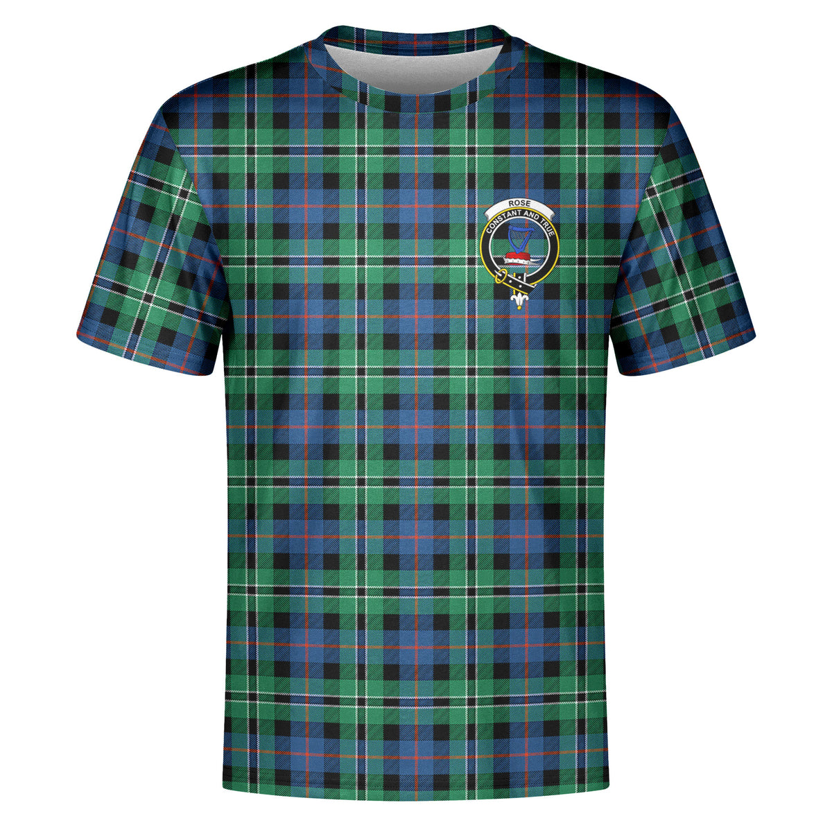 Rose Hunting Ancient Tartan Crest T-shirt