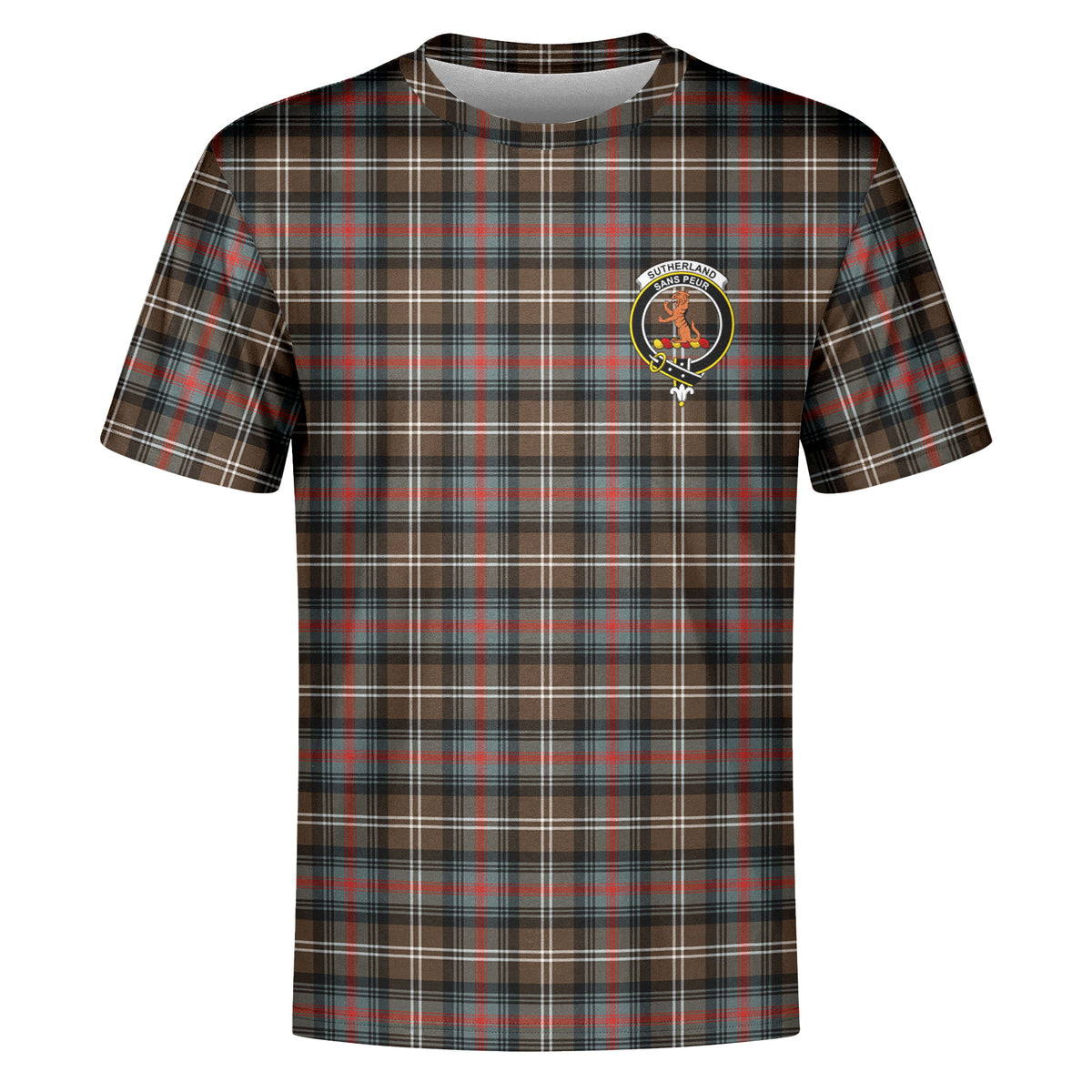 Sutherland Weathered Tartan Crest T-shirt