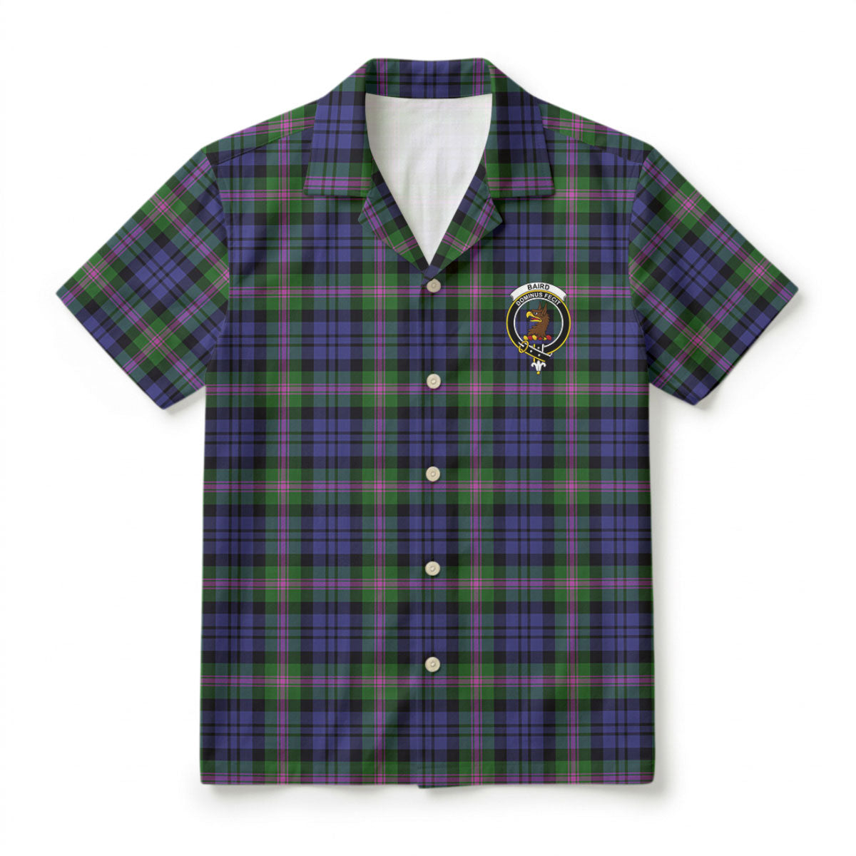 Baird Modern Tartan Crest Hawaiian Shirt