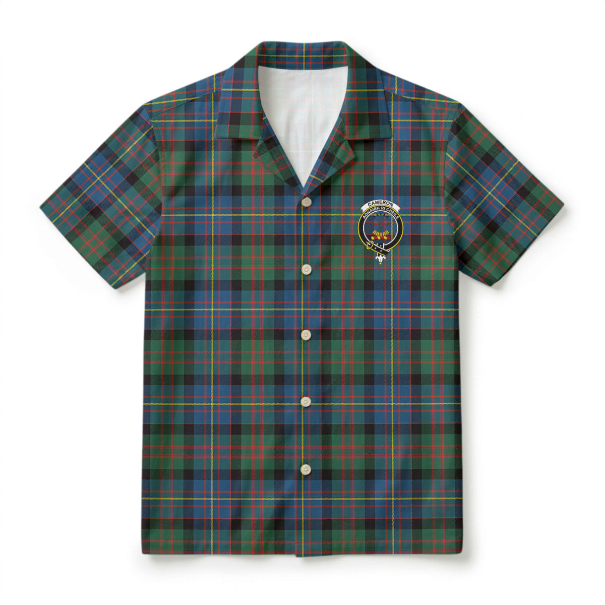 Cameron of Erracht Ancient Tartan Crest Hawaiian Shirt