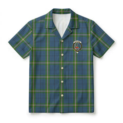Clelland Tartan Crest Hawaiian Shirt