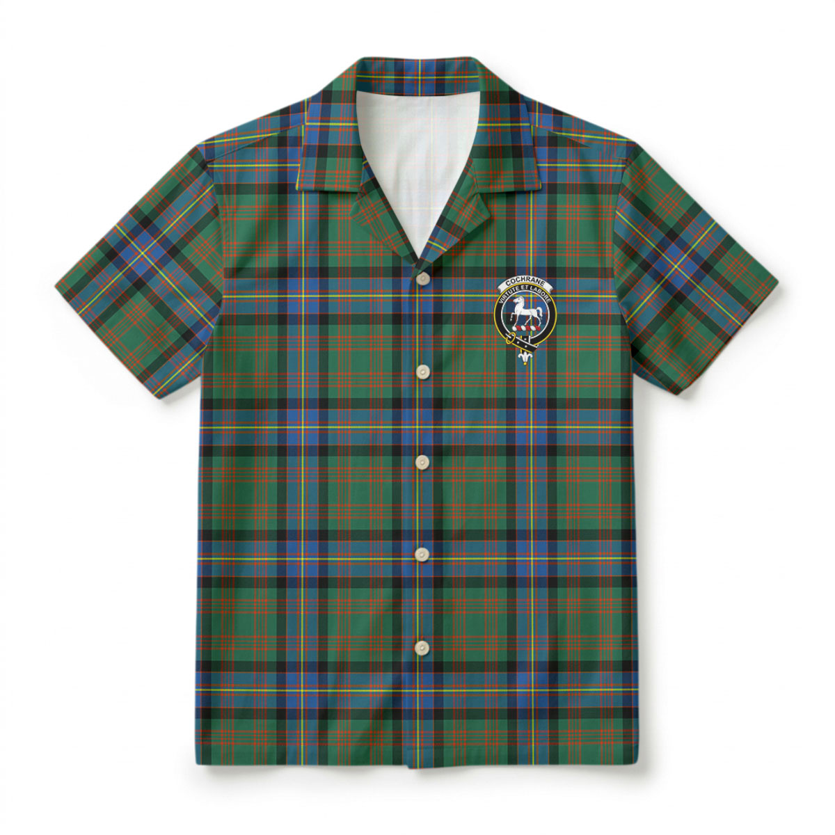 Cochrane Ancient Tartan Crest Hawaiian Shirt