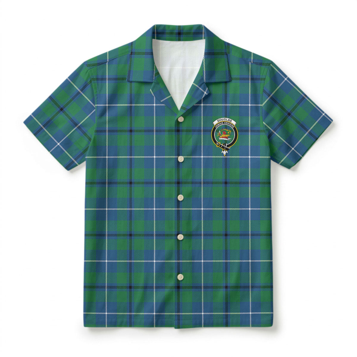 Douglas Ancient Tartan Crest Hawaiian Shirt