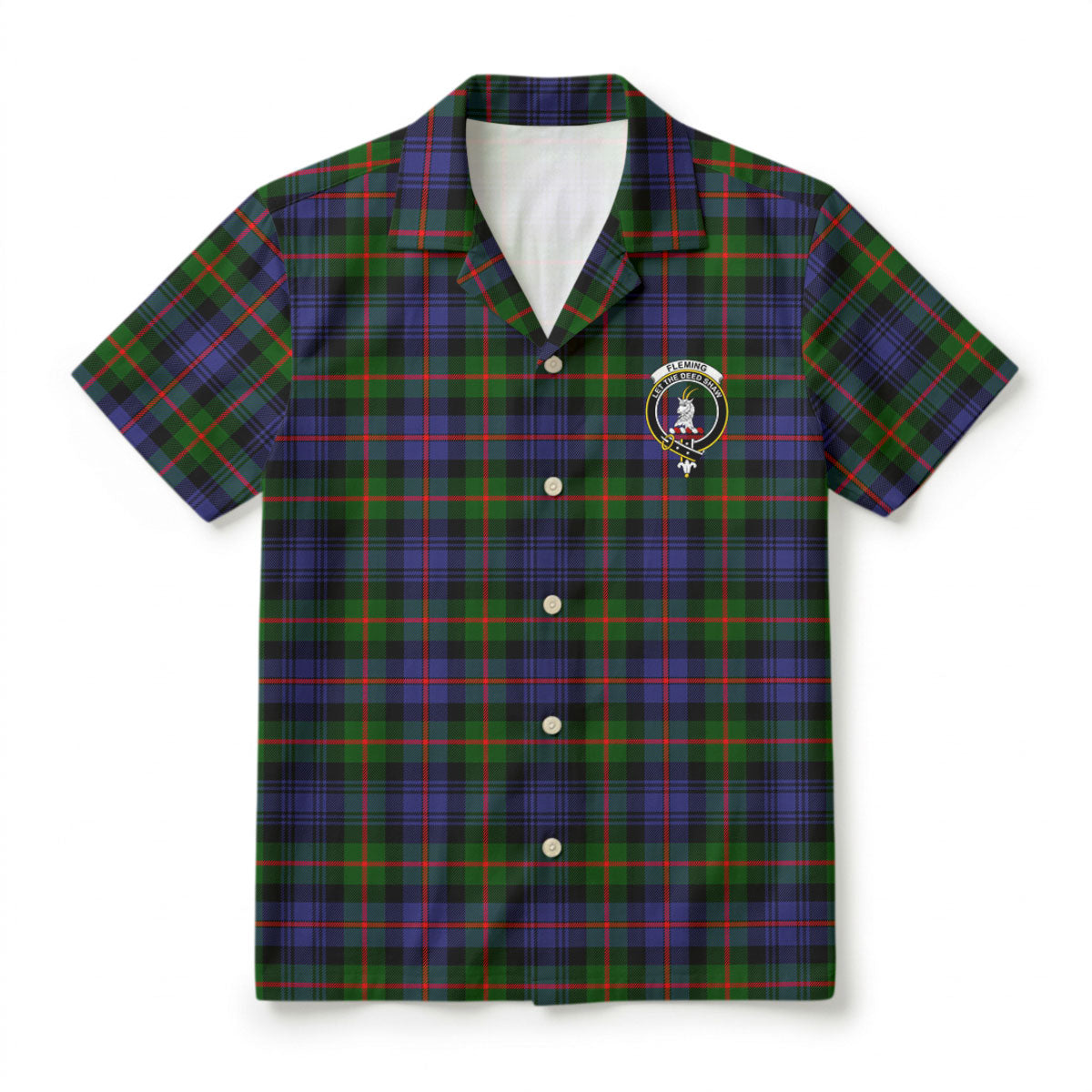 Fleming Tartan Crest Hawaiian Shirt