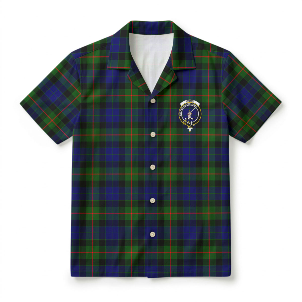 Gunn Modern Tartan Crest Hawaiian Shirt