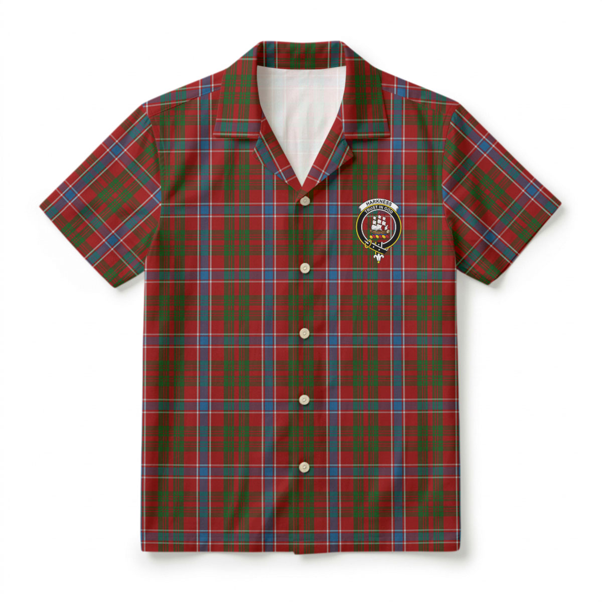 Harkness Dress Tartan Crest Hawaiian Shirt