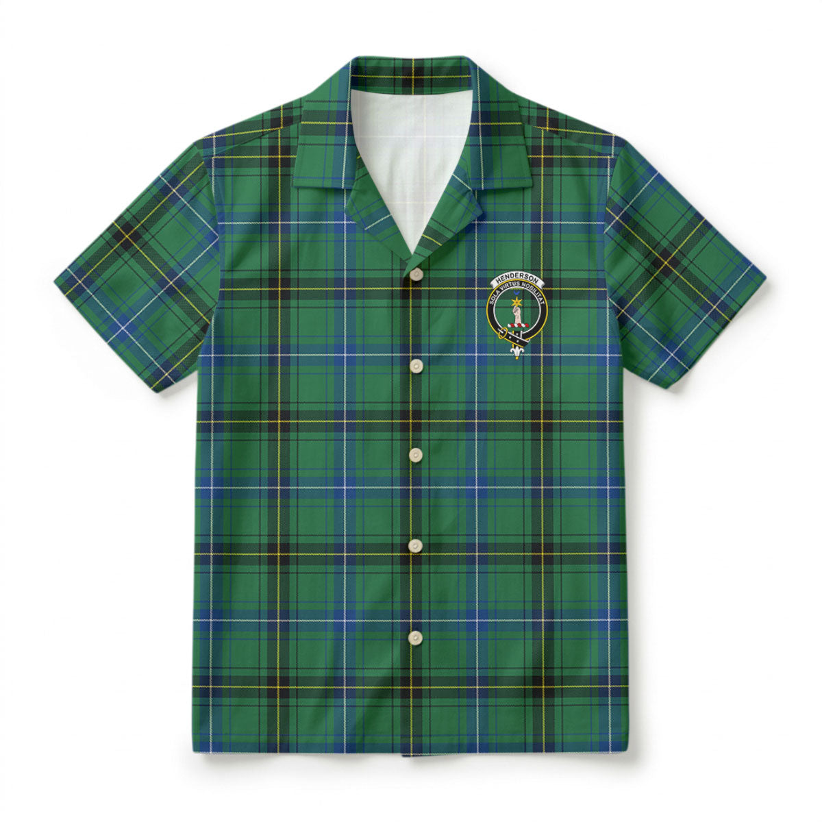 Henderson Ancient Tartan Crest Hawaiian Shirt