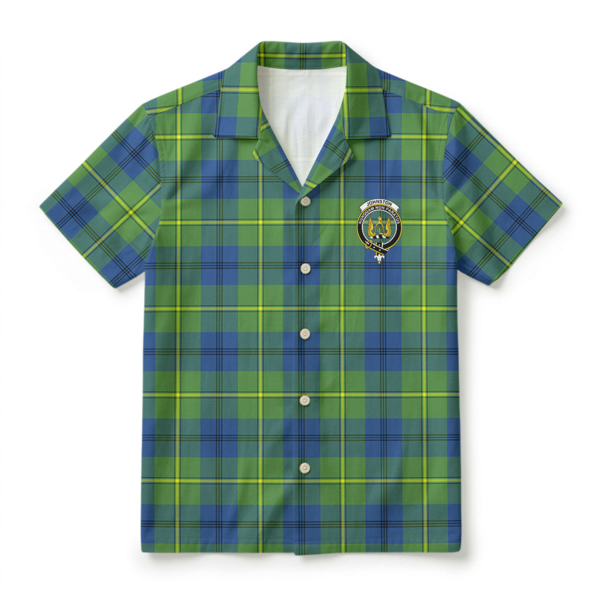 Johnston Ancient Tartan Crest Hawaiian Shirt