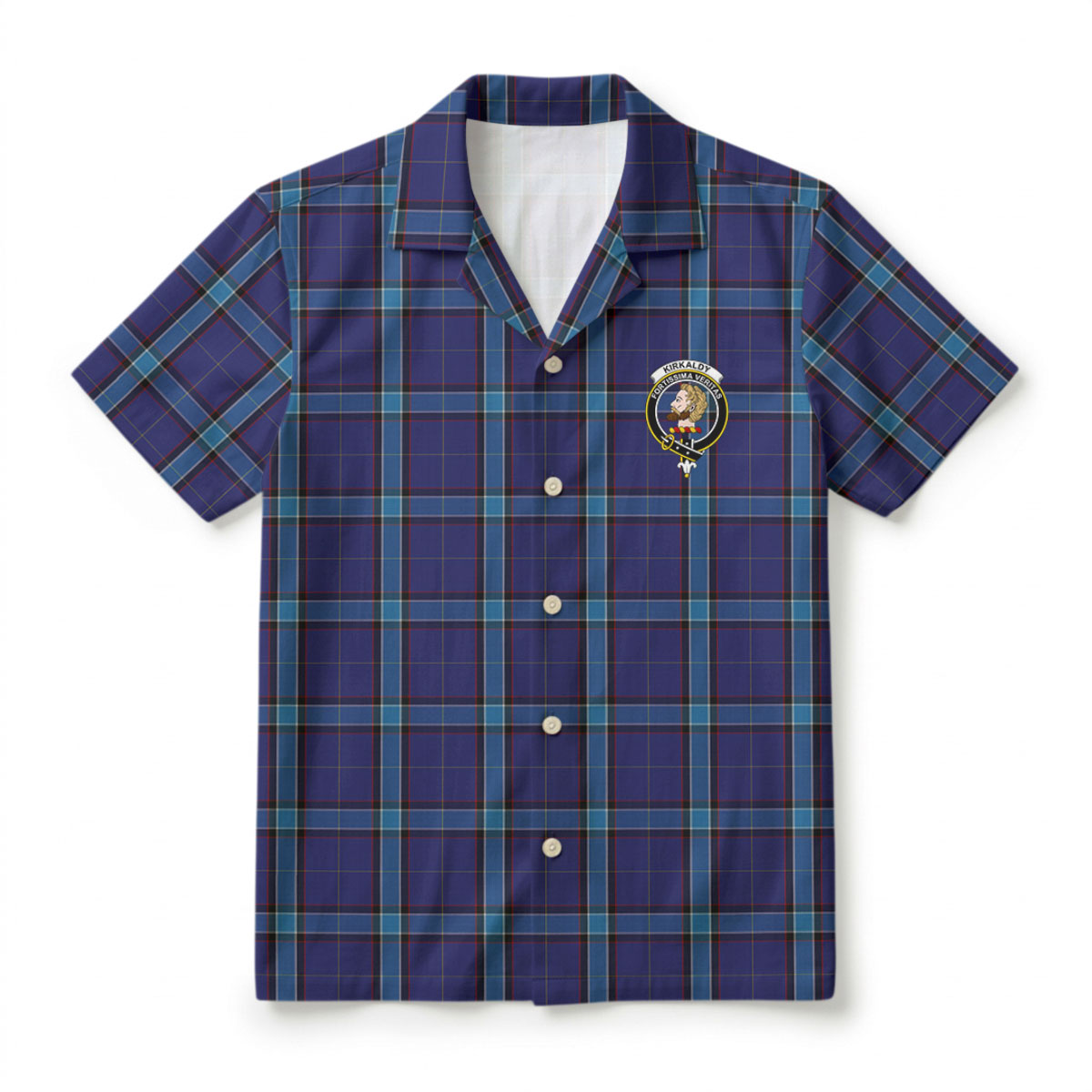 Kirkaldy Tartan Crest Hawaiian Shirt
